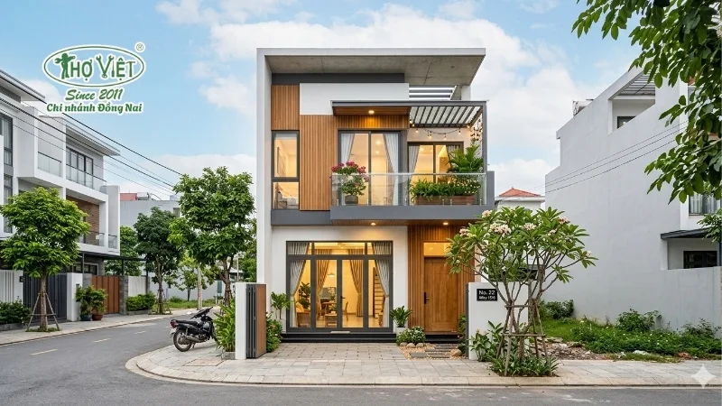 mẫu nhà 50m2 2 tầng tiện nghi