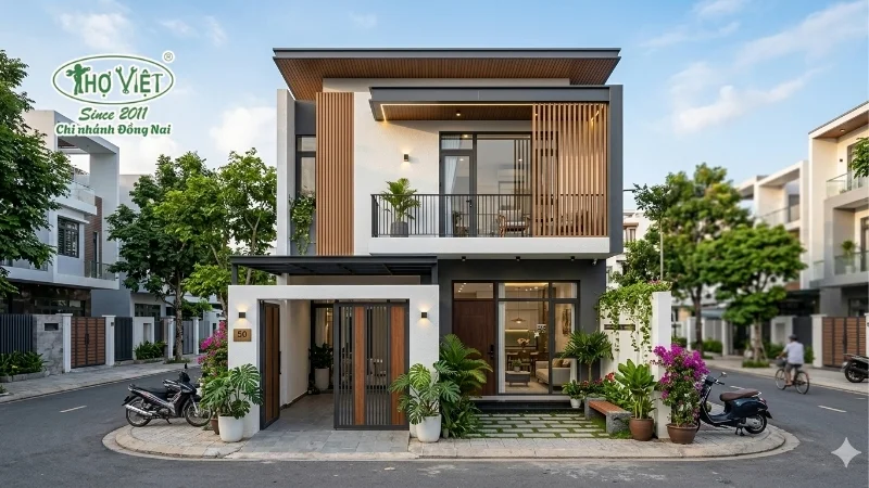 mẫu nhà 50m2 2 tầng tiện nghi