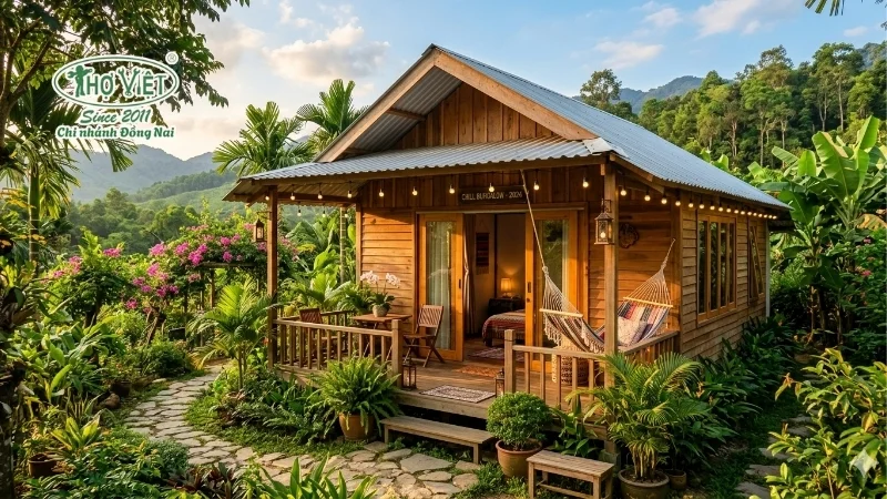 mẫu nhà bungalow đẹp giá rẻ không gian chill