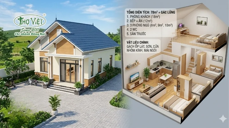 mẫu nhà cấp 4 giá 350 triệu đáng xây
