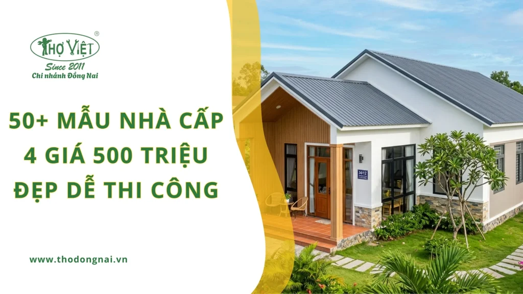 50+ mẫu nhà cấp 4 giá 500 triệu đẹp dễ thi công