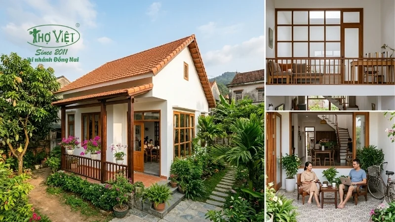 mẫu nhà cấp 4 gác lửng phổ biến