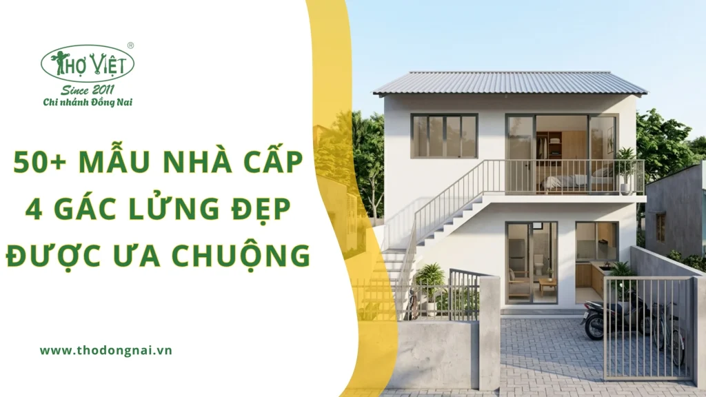 50+ mẫu nhà cấp 4 gác lửng đẹp được ưa chuộng