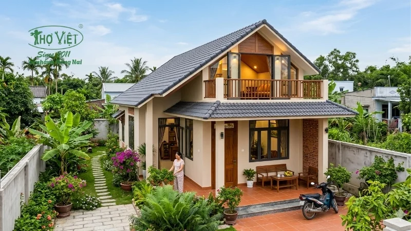 mẫu nhà cấp 4 gác lửng phổ biến