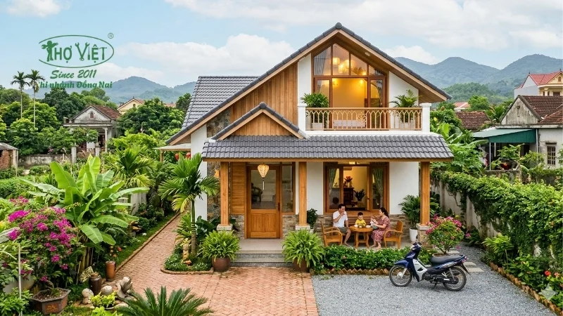 mẫu nhà cấp 4 gác lửng phổ biến