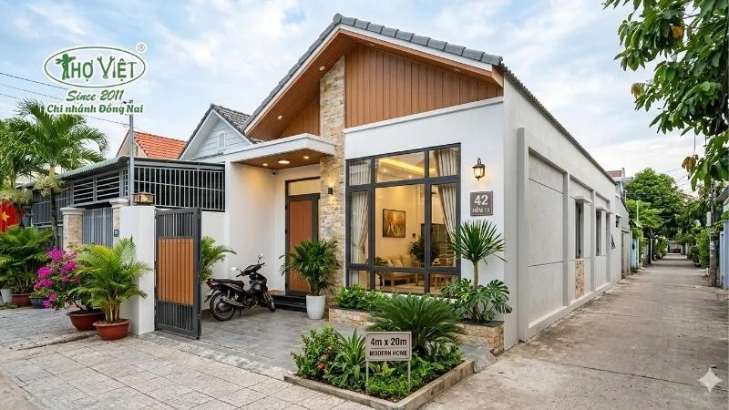 50+ mẫu nhà cấp 4 ngang 4m dài 20m đẹp mê ly 4 mẫu nhà cấp 4 ngang 4m dài 20m được ưa chuộng