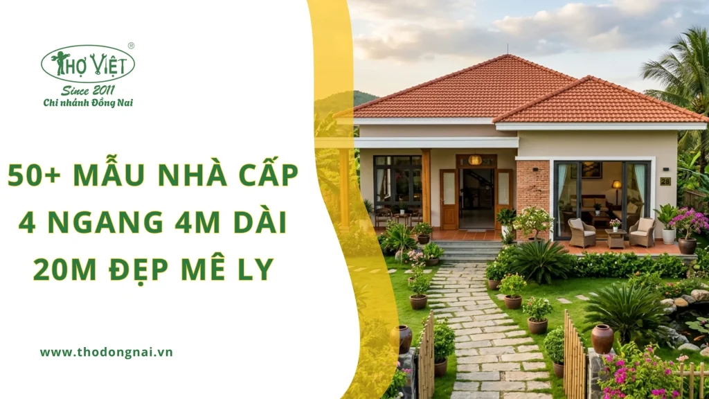 50+ mẫu nhà cấp 4 ngang 4m dài 20m đẹp mê ly 1 50+ mẫu nhà cấp 4 ngang 4m dài 20m đẹp mê ly