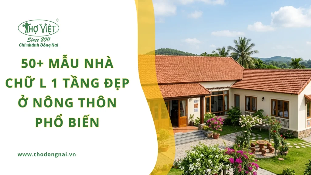 50+ mẫu nhà chữ l 1 tầng đẹp ở nông thôn phổ biến
