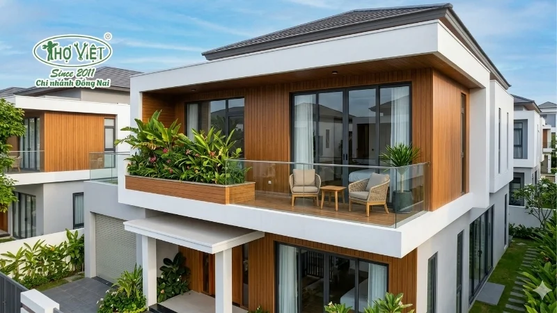 mẫu nhà có ban công đẹp hiện đại