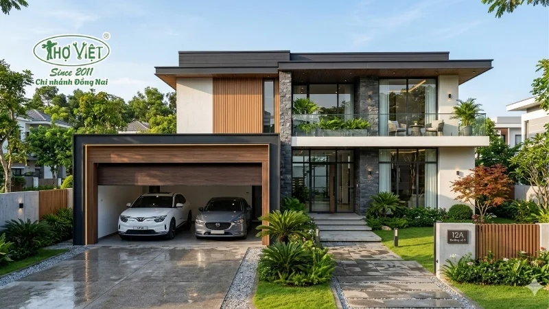 mẫu nhà có gara ô tô được ưa chuộng