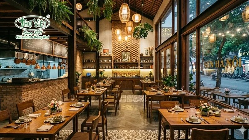 mẫu nhà hàng đẹp đơn giản thịnh hành