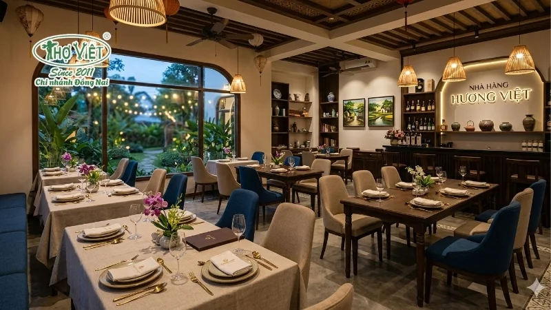 mẫu nhà hàng đẹp đơn giản thịnh hành