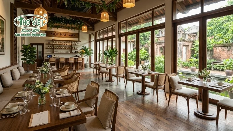 mẫu nhà hàng đẹp đơn giản thịnh hành