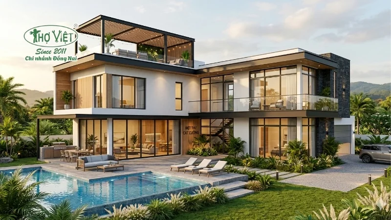 50+ mẫu nhà mái bằng 2 tầng đẹp tinh tế 10 mẫu nhà mái bằng 2 tầng đẹp mê ly