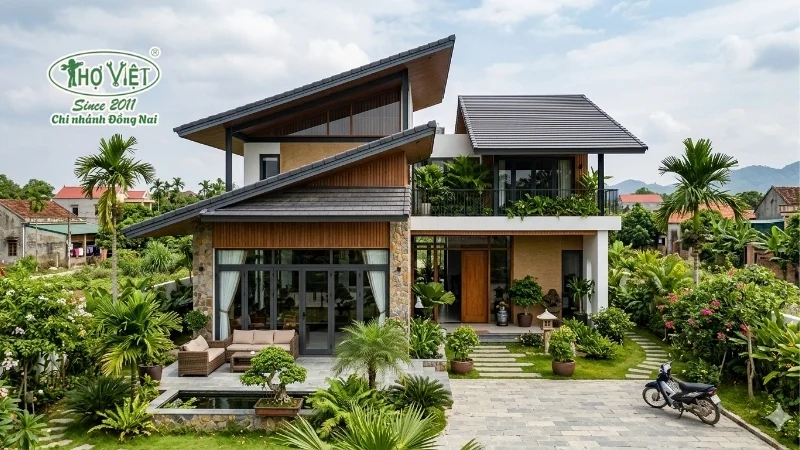 mẫu nhà mái lệch được ưa chuộng