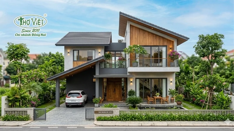 mẫu nhà mái lệch được ưa chuộng