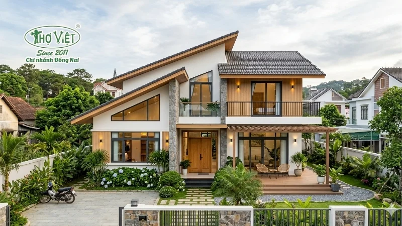 mẫu nhà mái lệch được ưa chuộng