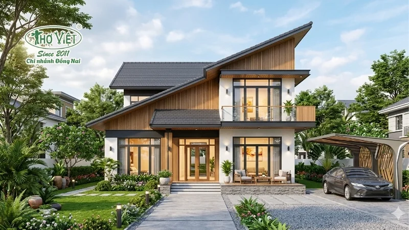 mẫu nhà mái lệch được ưa chuộng