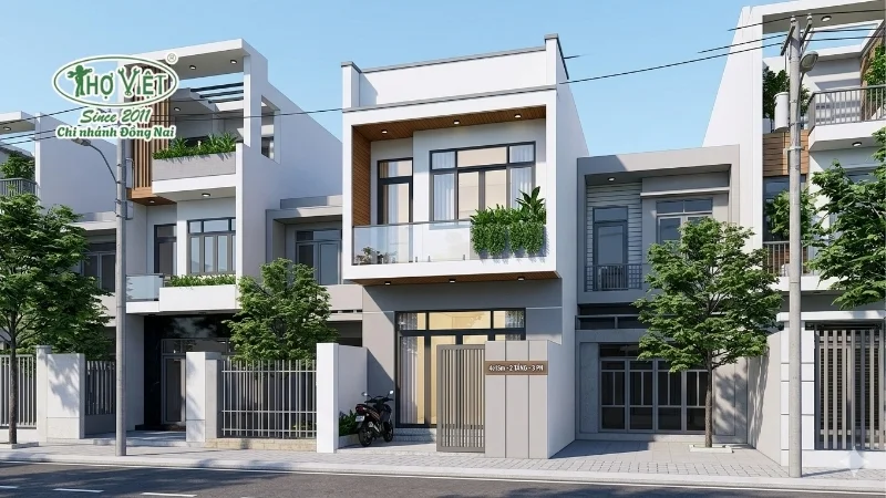 mẫu nhà ống 2 tầng 4x15m có 3 phòng ngủ đẹp mê ly