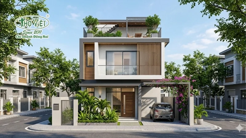 mẫu nhà ống 2 tầng 4x15m có 3 phòng ngủ đẹp mê ly