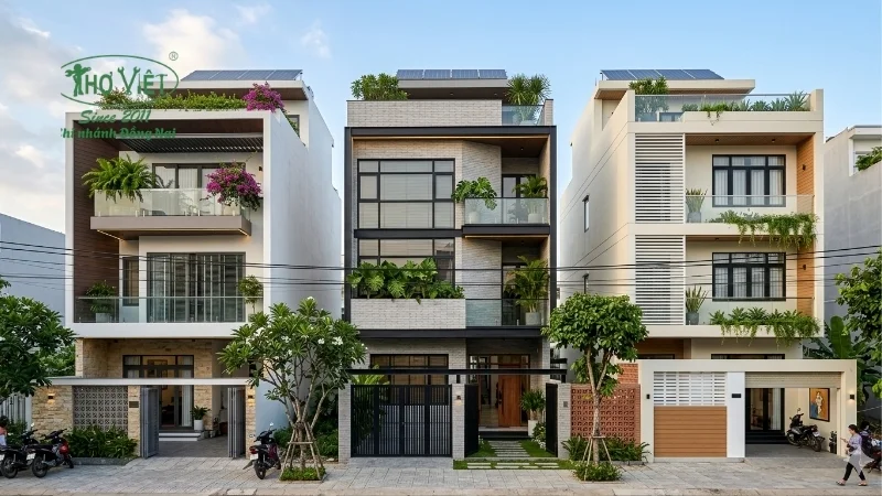 mẫu nhà ống 3 tầng mặt tiền 5m thịnh hành