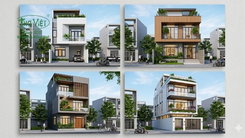 mẫu nhà ống 3 tầng mặt tiền 5m thịnh hành