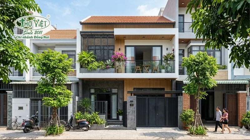 mẫu thiết kế nhà ống 2 tầng 5x20m