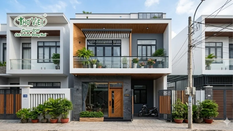 mẫu thiết kế nhà ống 2 tầng 5x20m