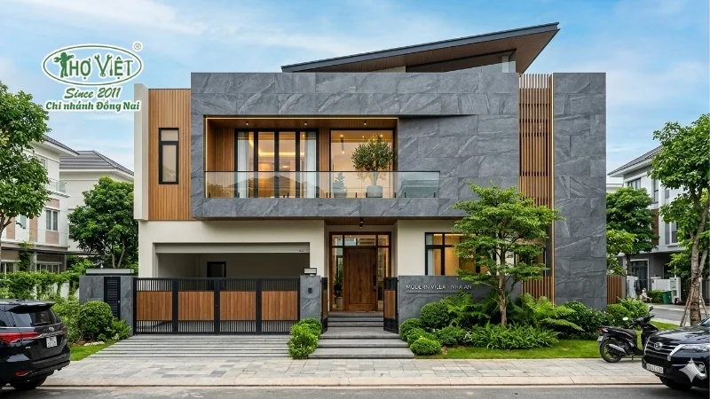 mẫu nhà ốp gạch mặt tiền đẹp