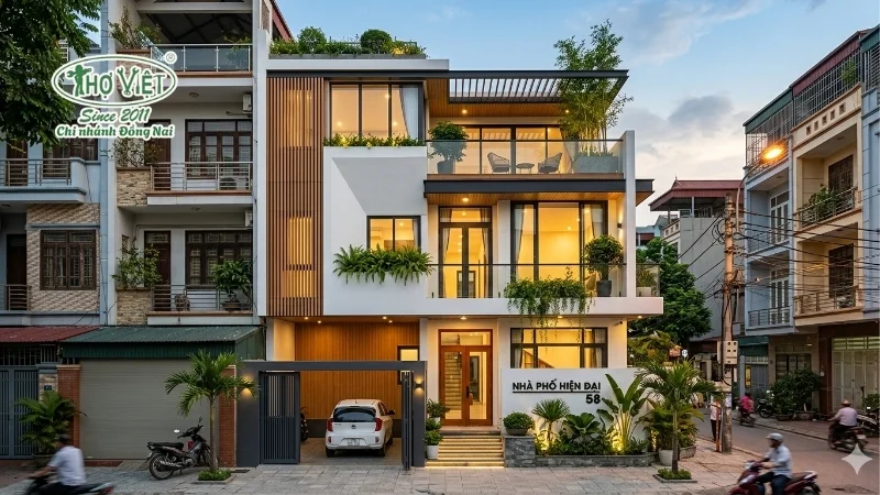 mẫu nhà phố 5m đẹp tinh tế