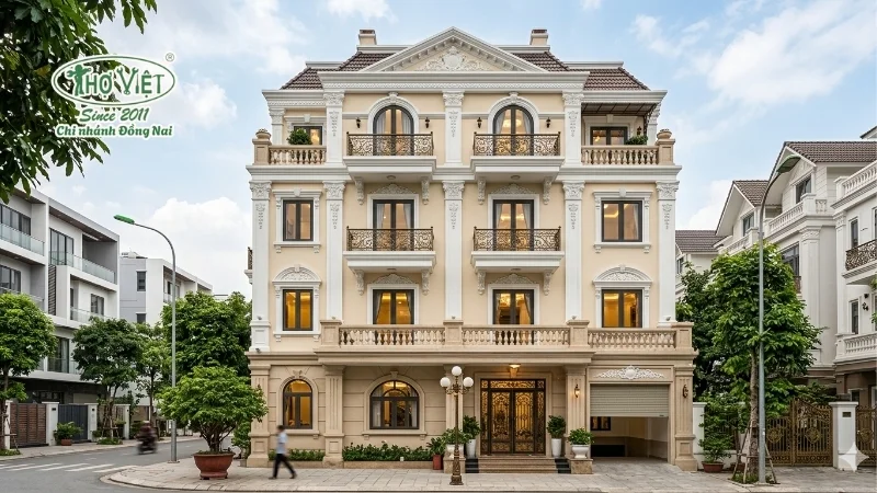 50+ mẫu nhà phố tân cổ điển 4 tầng đẹp cuốn hút 13 mẫu nhà phố tân cổ điển 4 tầng tinh tế