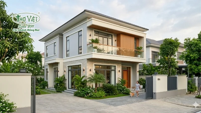 mẫu nhà sơn đẹp được ưa chuộng hiện nay