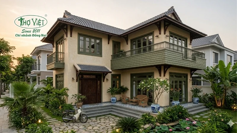 mẫu nhà sơn đẹp được ưa chuộng hiện nay