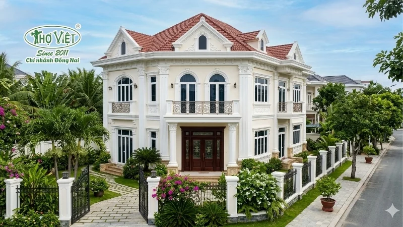 mẫu nhà tân cổ điển 2 tầng được ưa chuộng