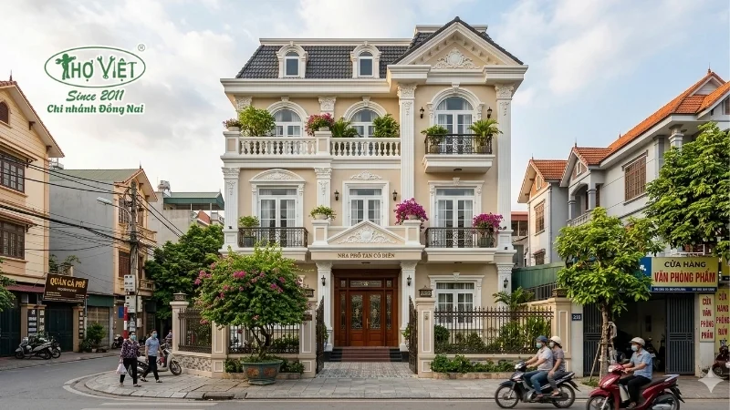 50+ mẫu nhà phố tân cổ điển 3 tầng thịnh hành hiện nay 9 mẫu nhà phố tân cổ điển 3 tầng đẹp