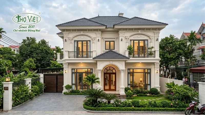mẫu nhà tân cổ điển 2 tầng được ưa chuộng