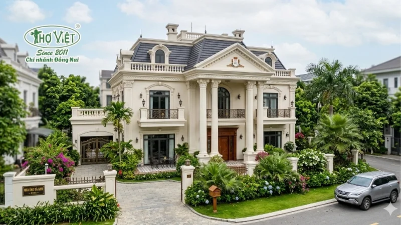 mẫu nhà tân cổ điển 2 tầng được ưa chuộng