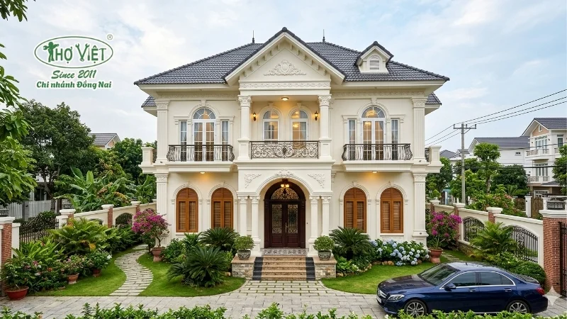 mẫu nhà tân cổ điển 2 tầng được ưa chuộng