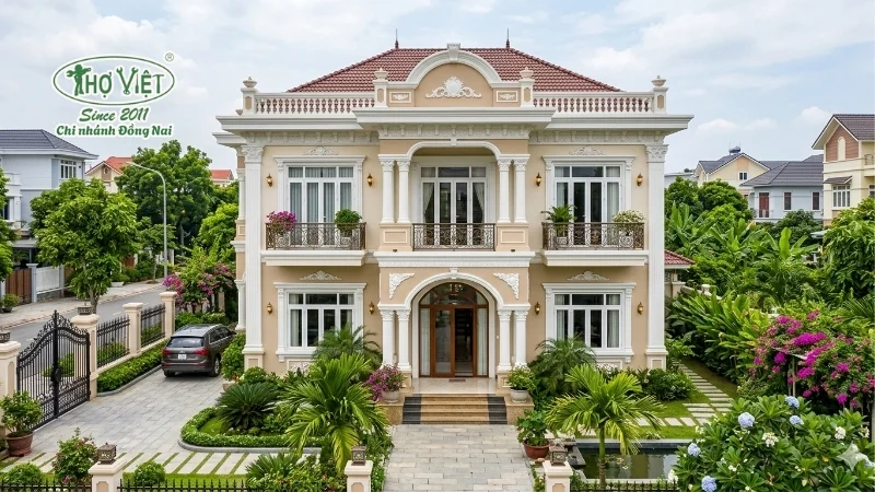 mẫu nhà tân cổ điển 2 tầng được ưa chuộng