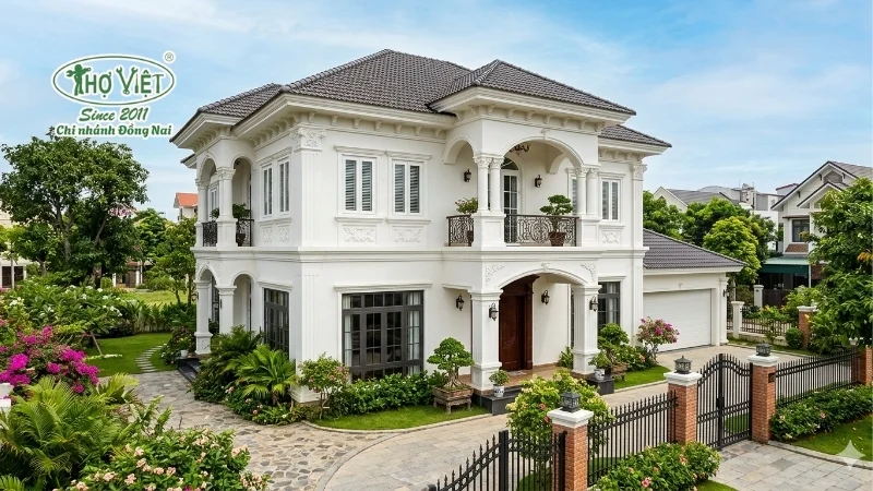 mẫu nhà tân cổ điển 2 tầng được ưa chuộng