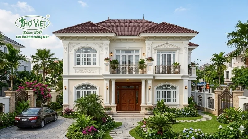 mẫu nhà tân cổ điển 2 tầng được ưa chuộng