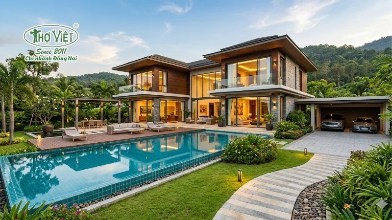 mẫu biệt thự nhà vườn nghỉ dưỡng đẹp