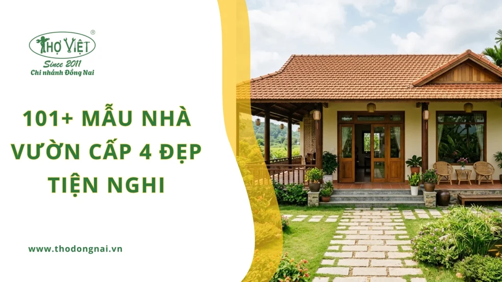 101+ mẫu nhà vườn cấp 4 đẹp tiện nghi