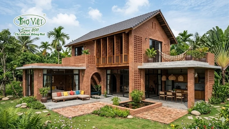 50+ mẫu nhà xây gạch không tô độc đáo và ấn tượng 13 mẫu nhà xây gạch không tô đẹp bền vững theo thời gian