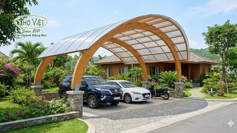50+ mẫu nhà xe mái vòm đẹp ưa chuộng 6 mẫu nhà xe mái vòm đẹp tiết kiệm chi phí