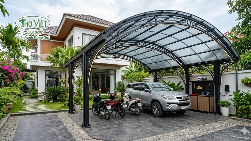 50+ mẫu nhà xe mái vòm đẹp ưa chuộng 12 mẫu nhà xe mái vòm đẹp tiết kiệm chi phí