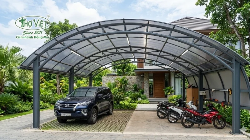 50+ mẫu nhà xe mái vòm đẹp ưa chuộng 13 mẫu nhà xe mái vòm đẹp tiết kiệm chi phí