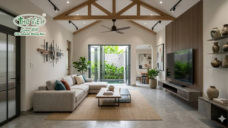 50+ mẫu phòng khách nhà cấp 4 đẹp thoáng đãng 9 mẫu phòng khách nhà cấp 4 đẹp dễ thi công