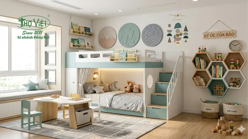 mẫu phòng ngủ trẻ em phù hợp từng độ tuổi