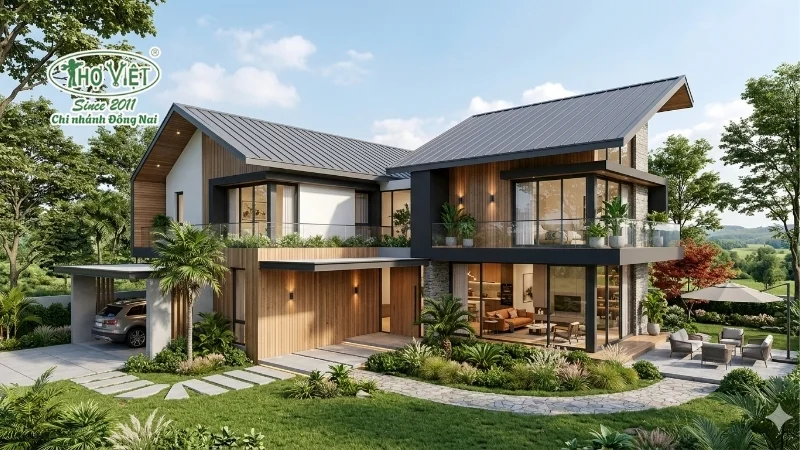 Nguyên tắc khi làm mẫu nhà mái lệch